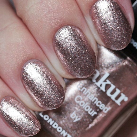 Lakur Enhanced Color Nail Polish Kissed By Rose Gold - Picture 6 of 7